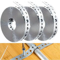 1 Roll Galvanized Iron Tape Pre-punched Multi-slot Metal Strip Pipe Support Sheet Metal Work Vue Default Title