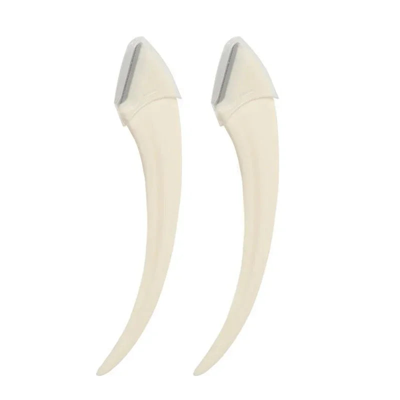 1/2/3Pcs Trimming Razor For Women Knife Eyebrow Face Eyebrow Eyebrow Scissors With Comb Brow Trimmer Scraper Vue M26 White knife-2Pcs