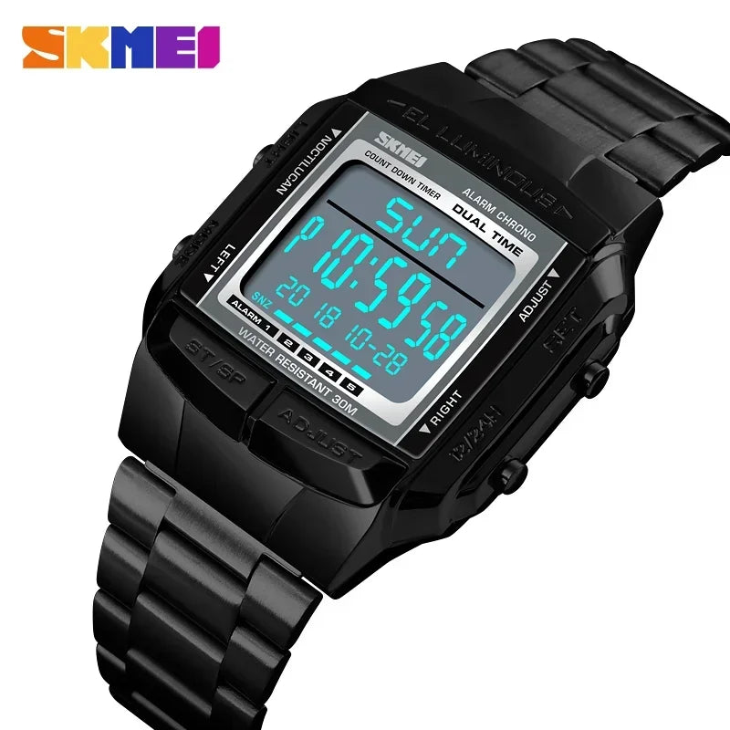 SKMEI Men's LED Digital Sport Watch – Waterproof Military Men's Digital Watch Vue