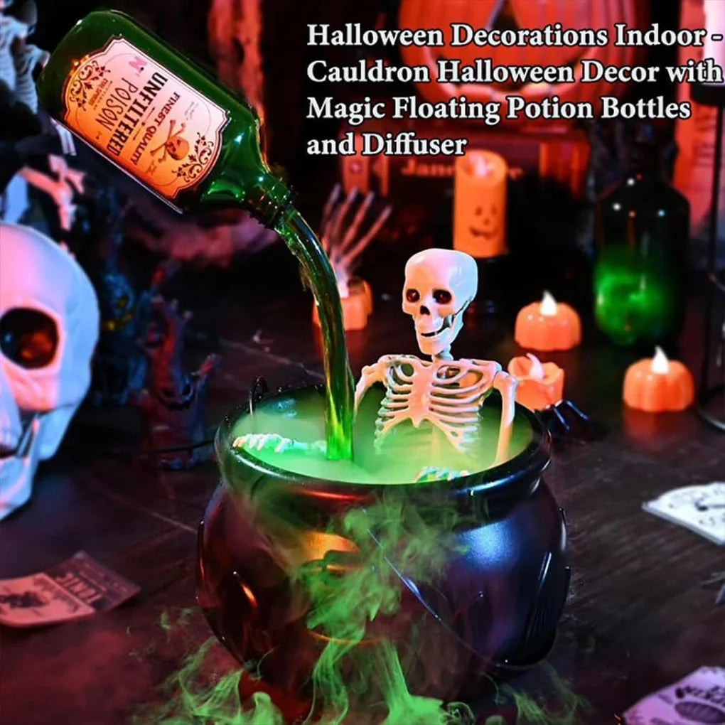 Halloween Witch Wizard Bowl Floating Bottle & Fog Diffuser Decor Halloween Party Decoration Vue