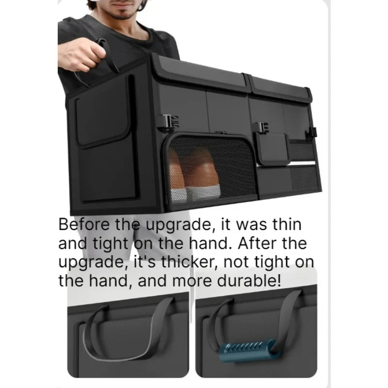 Car Trunk Storage Box Multifunctional Vehicle Storage Box Pressure-Resistant Car Organizer Foldable Car Storage Box Waterproof Vue