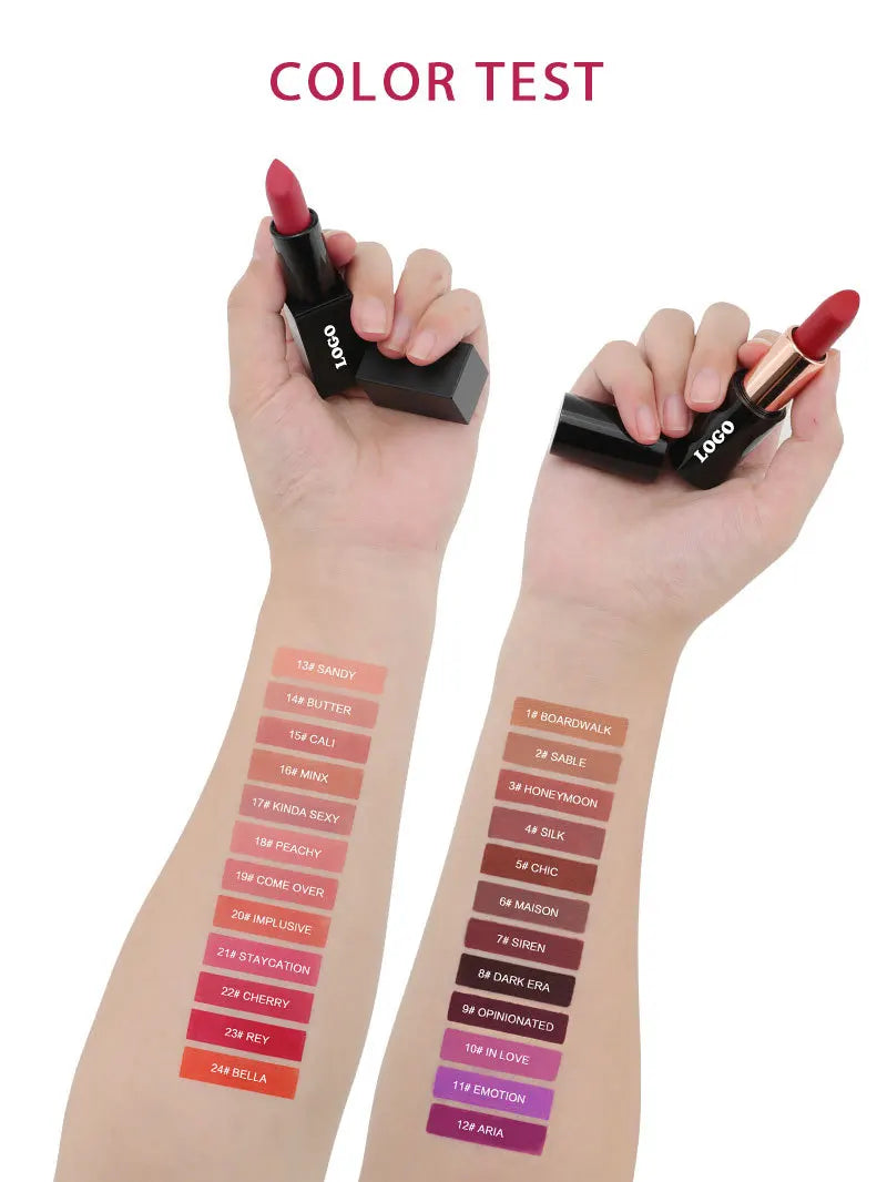 Custom Logo Lipstick Lip Tint Matte Long Lasting Waterproof Velvet Non-stick Cup Lip Glaze Makeup Cosmetics Wholesale Bulk Vue