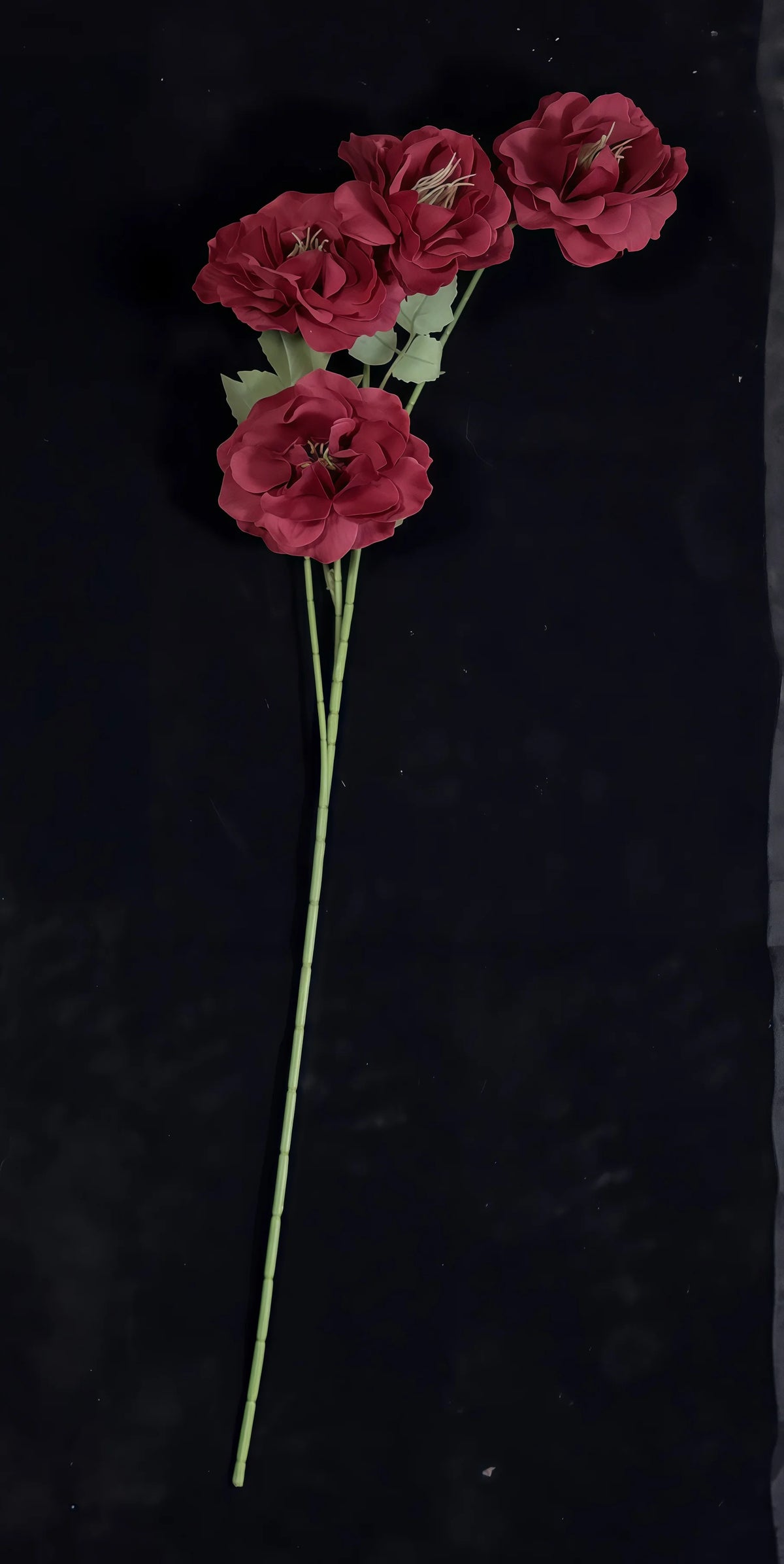4 Heads Artificial Ranunculus Asiaticus Silk Flowers Fake Peony Branch for Wedding Home Floral Arrangement Vue F 3PCS
