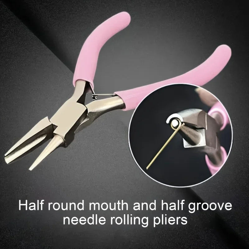 5-inch professional round concave pliers, used for jewelry making mini precision wire loop tools, ideal DIY manual tools Vue
