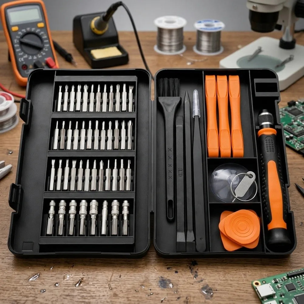 58-in-1 Magnetic Precision Screwdriver Set with Storage Box Precision Screwdriver Set Vue