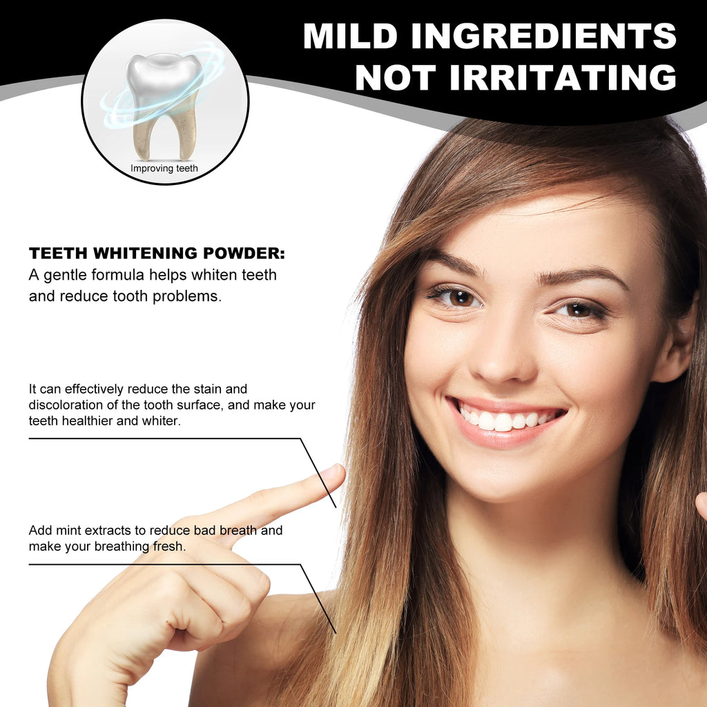 Activated Charcoal Teeth Whitening Powder - Tartar Cleaning, Yellow Stain Reduction, Smokers' Teeth Whitening & Oral Care Vue