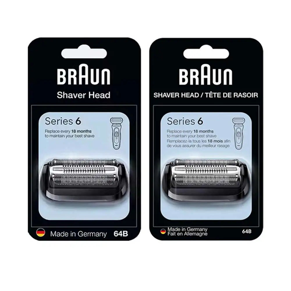 Braun 64B Shaver Head S6 Electric Shaver Replacement Foil Cutter Head 3 Floating Shaving Blade For Braun Series 6 Pro62-S1200s Vue 2X Braun 64B