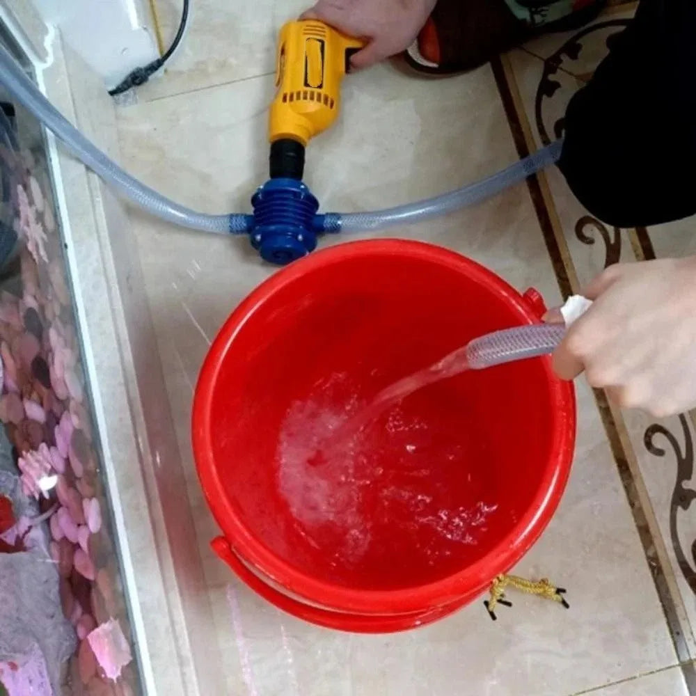 Small Electric Drill Pump Self-priming Round Shank Liquid Transfer Pump High Quality Portable Self Suction Centrifugal Pump Vue