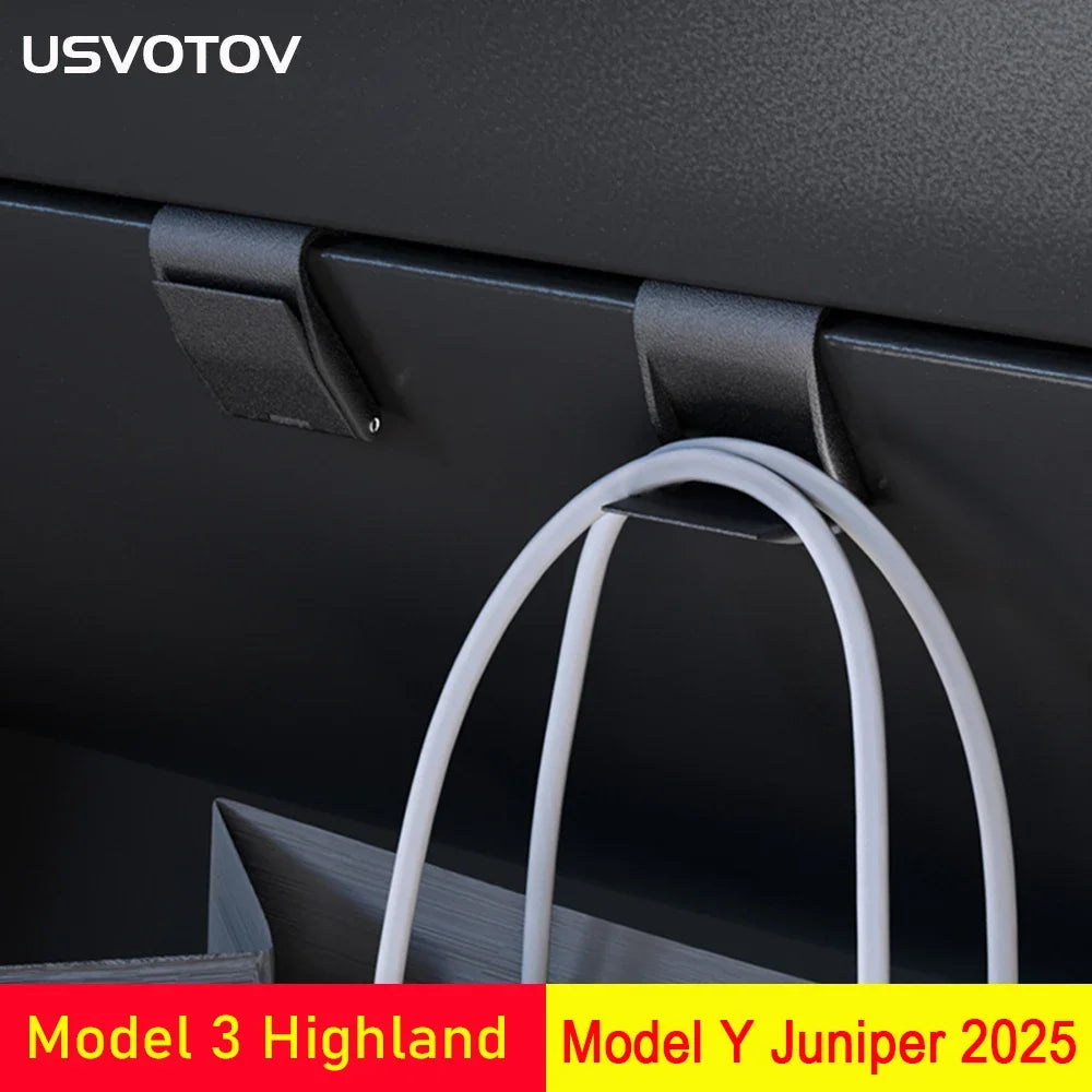 Hook for Tesla Model Y 2025 Juniper Accessories Glove Box Hidden Hook Clip for Tesla Model 3 2024-2025 Highland Accessories Vue