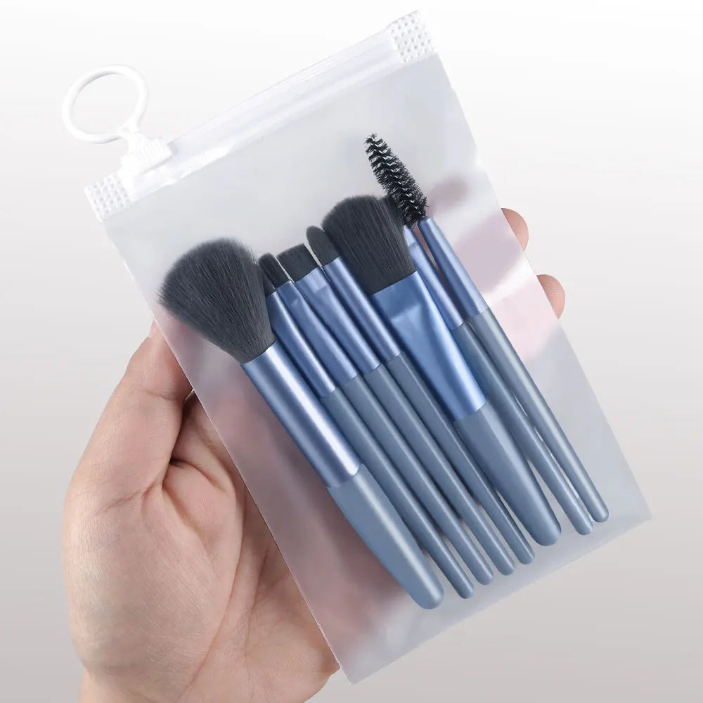 Makeup Brushes 8Pcs Set Travel Makeup Brush Kit with Bag Mini EyeShadow Foundation Loose Powder Blush Detail Brush Beauty Tools Vue