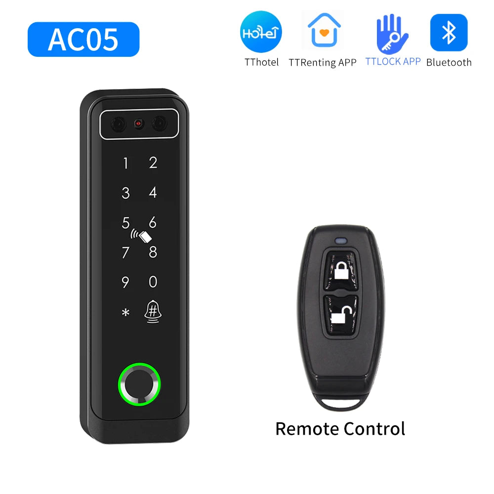 Multiple Platform TTlock TTHotel TTRenting Smart Lock Fingerprint & Face Recognition Access Control Keypad RFID IC Card Reader Vue AC05-R1