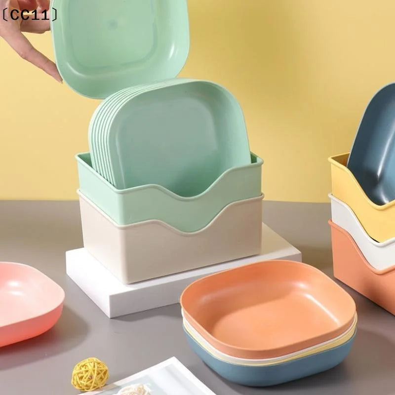Reusable Fruit Dessert Plates Washable Multifunctional Snack Dishes