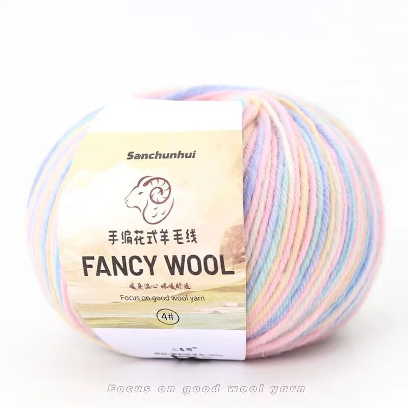 50g/roll Merino Wool Yarn Baby Soft Non-itchy Breathable Lightweight Yarn for Knitting Crochet, Baby Blanket Scarf Hat Sweater Vue 1PCS-MX-A3