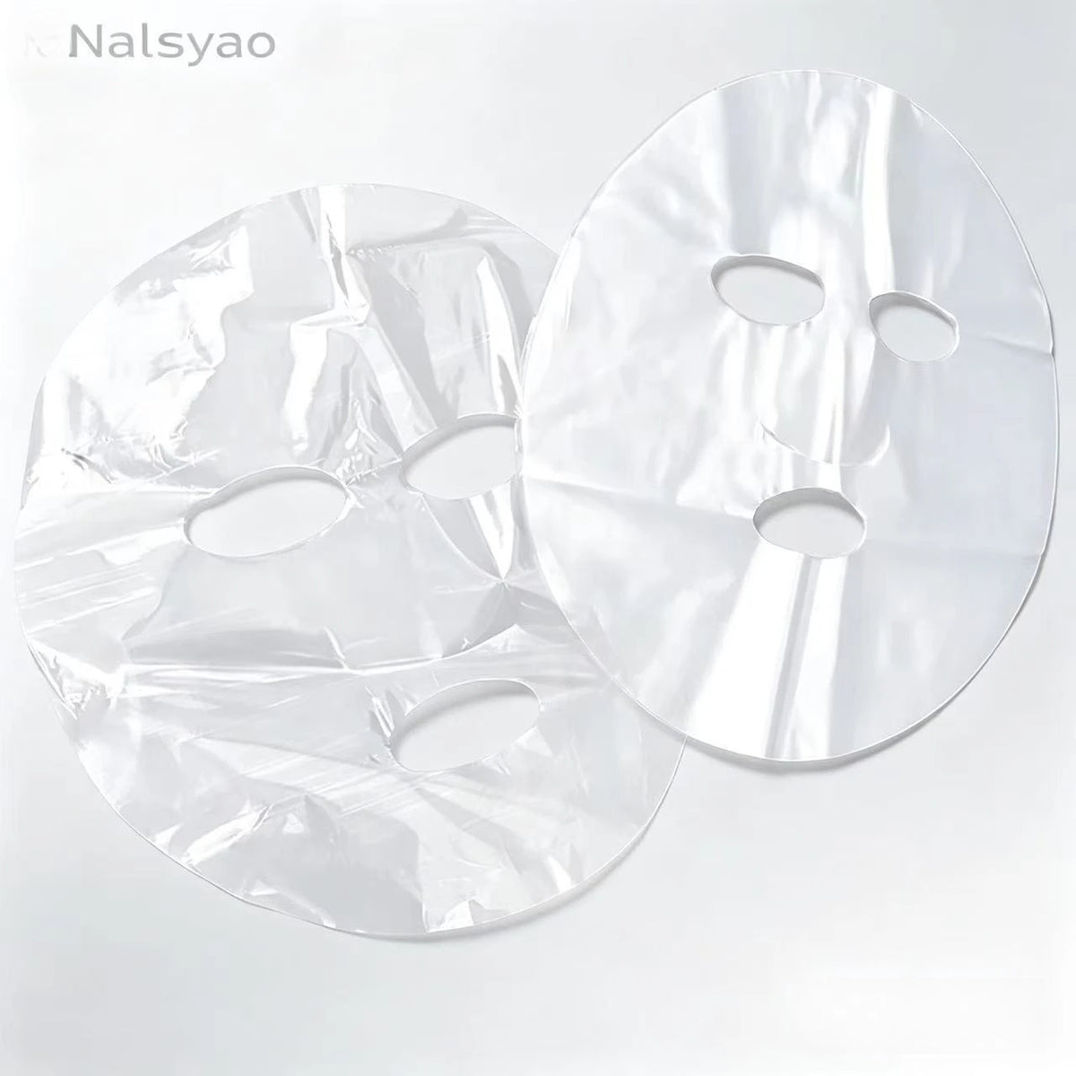 100-500pcs Disposable Plastic Film Full Face Cleaner Mask Neck Stickers Paper Transparent Masks Tools Facial Beauty Makeup Wrap Vue