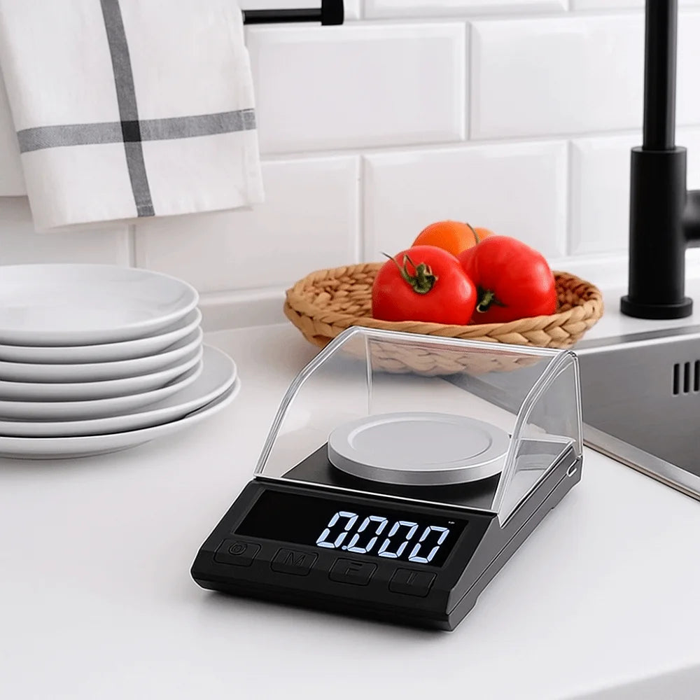 200g/100g/50g/20g/10g 0.001g Precision Digital Scale High Precision Portable Electronic Balance Scale Durable Dustproof Vue
