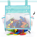 Bath Toys Storage Bags Mesh Net Bathroom Organizer For Water Toys Wide Open Design Sand Toys Storage Net Bag Vue Blue