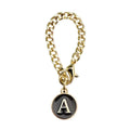 Simple White/Black Letter Charm for Cup Personalized Initial Name Water Cup Handle Chain with Buckle Hanging Handle Charm Cups Vue Black-A