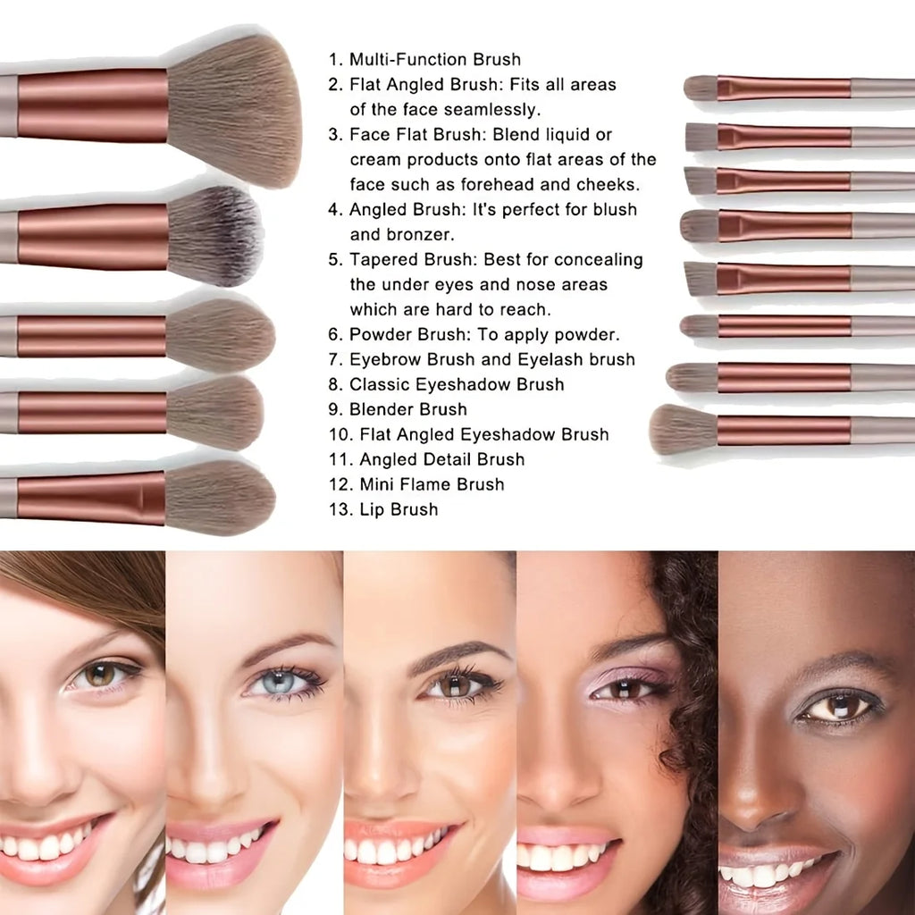 25Pcs Makeup Brush Set Soft Makeup Sponge Puff Set Cosmetics Foundation Blush Powder Eyeshadow Portable Makeup Brush Beauty Tool Vue