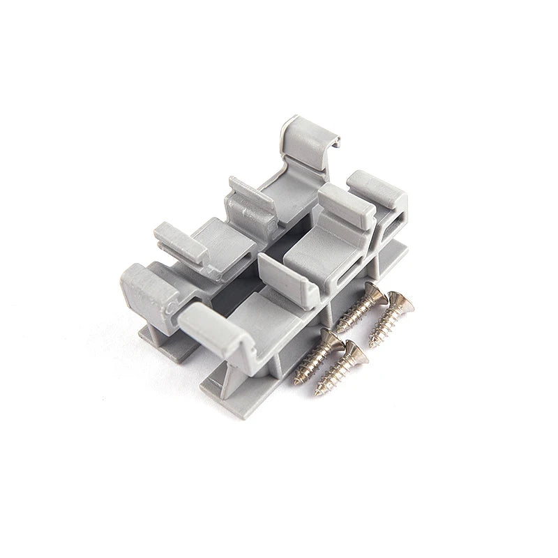 2PCS PCB 25mm Din Rail Mounting Adapter Circuit Board Bracket Holder Carrier Clips Panel Mounting Base PCB Holder Vue