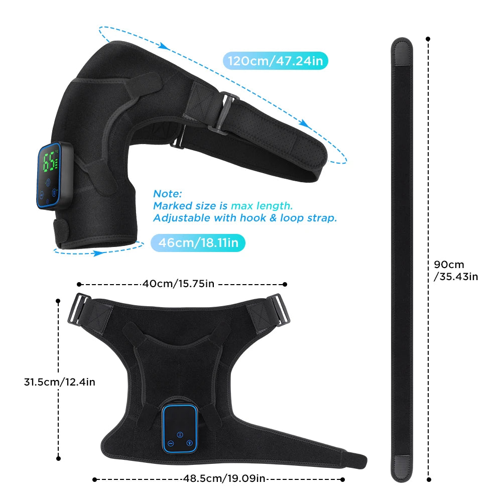 2-in-1 App-Controlled Shoulder & Knee Massager with Heat Wearable Joint Massager Vue