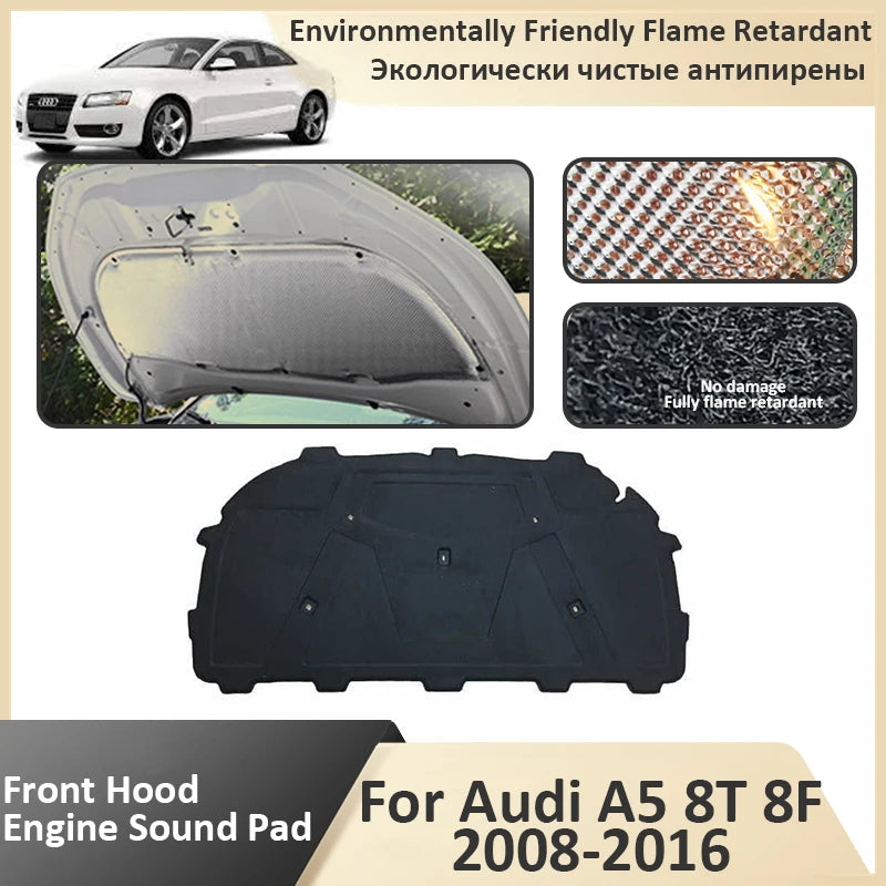 Front Hood Engine For Audi A5 8T 8F 2008 2009 2010 2011 2012 2013 2014 2015 2016 Insulation Soundproof Mat Car Car Accessories Vue