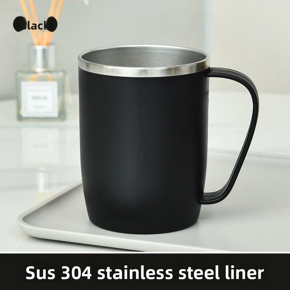 304 Stainless Steel Teeth Cleaning cup Mouthwash cup Bathroom Roller Toothbrush Toothpaste travel Wash cup Bathroom Accessories Vue black