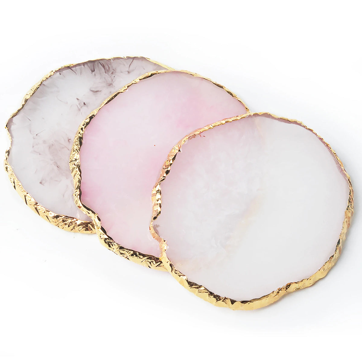 Display Shelf 1PC Round Resin Agate Stone Nail Art Palette False Nail Tips Mixing Color Drawing Pallet Manicure Tool Gel Polish Vue