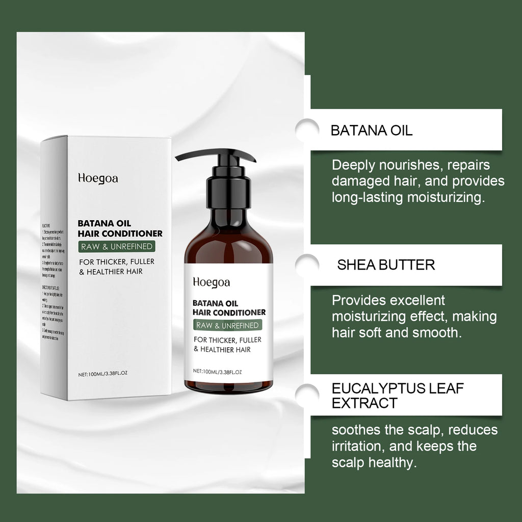 Batana Oil Hair Conditioner Strengthening Nourishing Improve Dryness Damaged Split Ends Glossy Smoothing Hair Growth Conditioner Vue