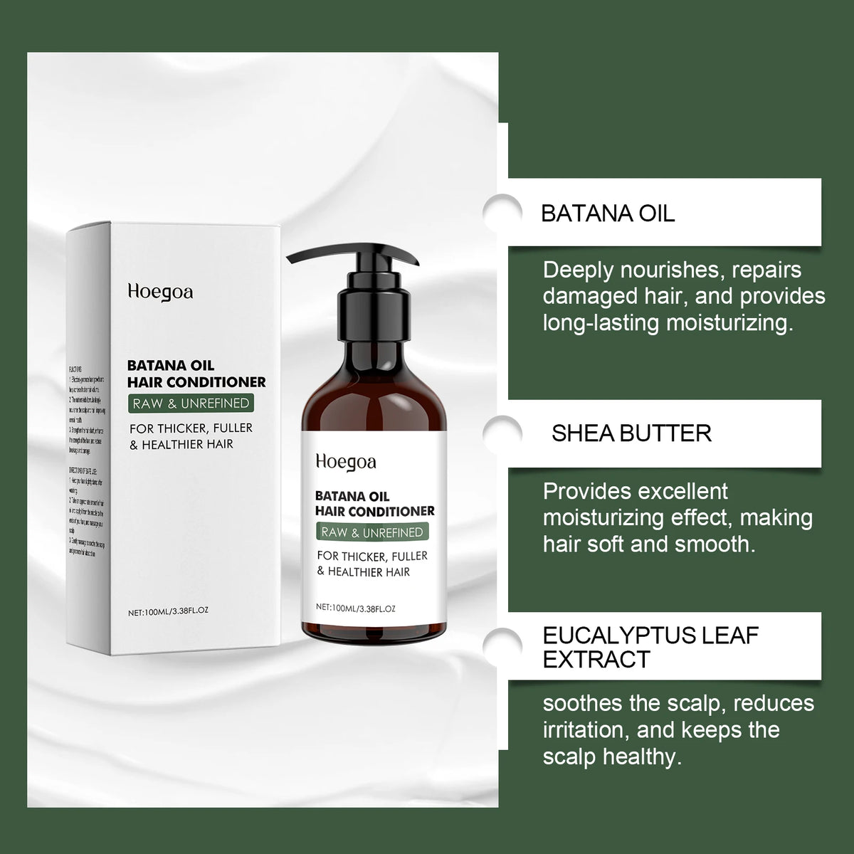 Batana Oil Hair Conditioner Strengthening Nourishing Improve Dryness Damaged Split Ends Glossy Smoothing Hair Growth Conditioner Vue