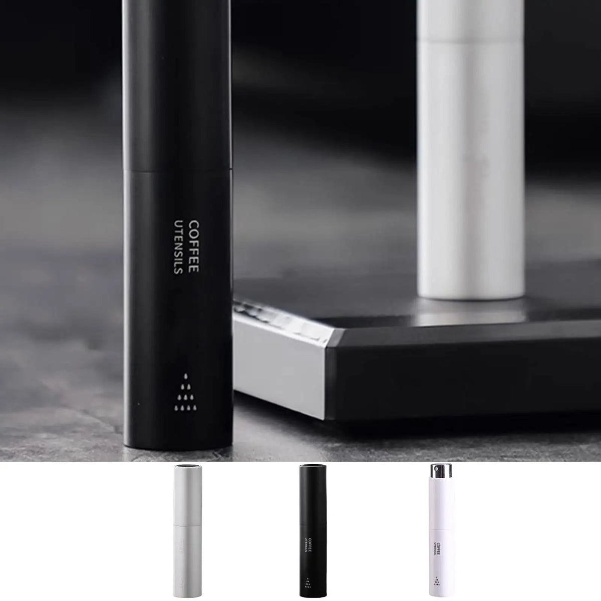 2.3x11.5cm Coffee Bean Spray Bottle Anti-flying Powder Anti-static Glass Liner Coffee Bean Spray Bottle Portable Water Atomizer Vue