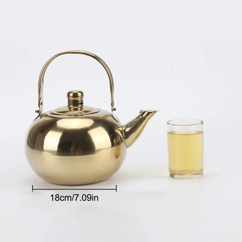 Stainless Steel Water Kettles Teapot Infuser Filter Coffee Kettle Vue L Gold