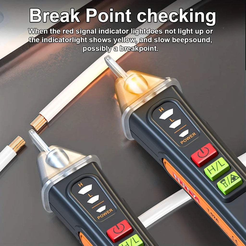 NJTY T02A Voltage Detector Electrical Pen AC Voltage Tester Smart Breakpoint Finder 12-1000V Non-Contact T02B Voice Broadcast Vue