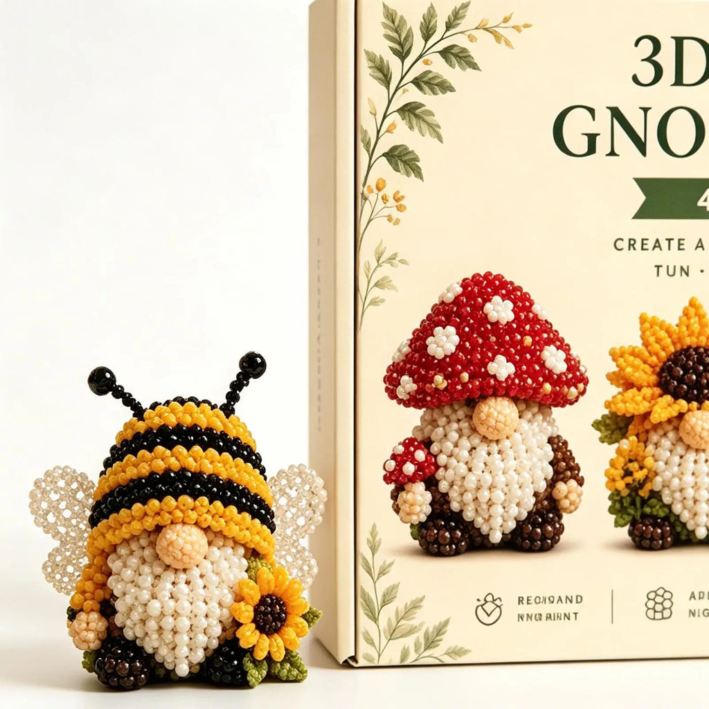 Funny Dwarf Bead Craft Kit, DIY Handmade Desk Decor Set, Creative Beading Activity for Home School Classroom Office Workshop Vue