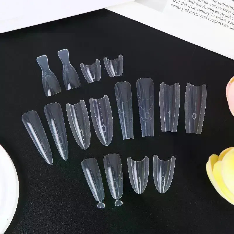 Dual Nail Forms Sandwich Nails 240Pcs Nail Mold Fast Extension for Home Use Professional Results Vue