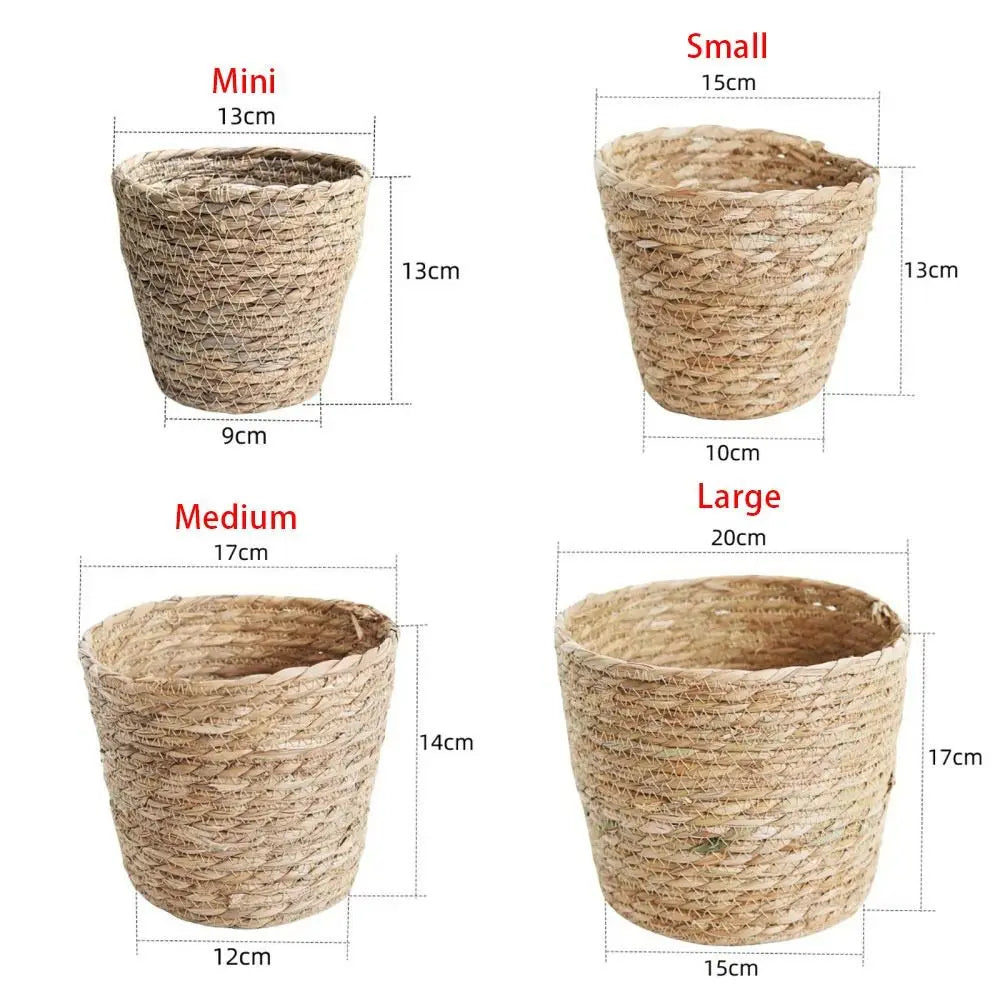 Garden Terraces Flower Pot Basket Planter Furniture Decoration Grass
