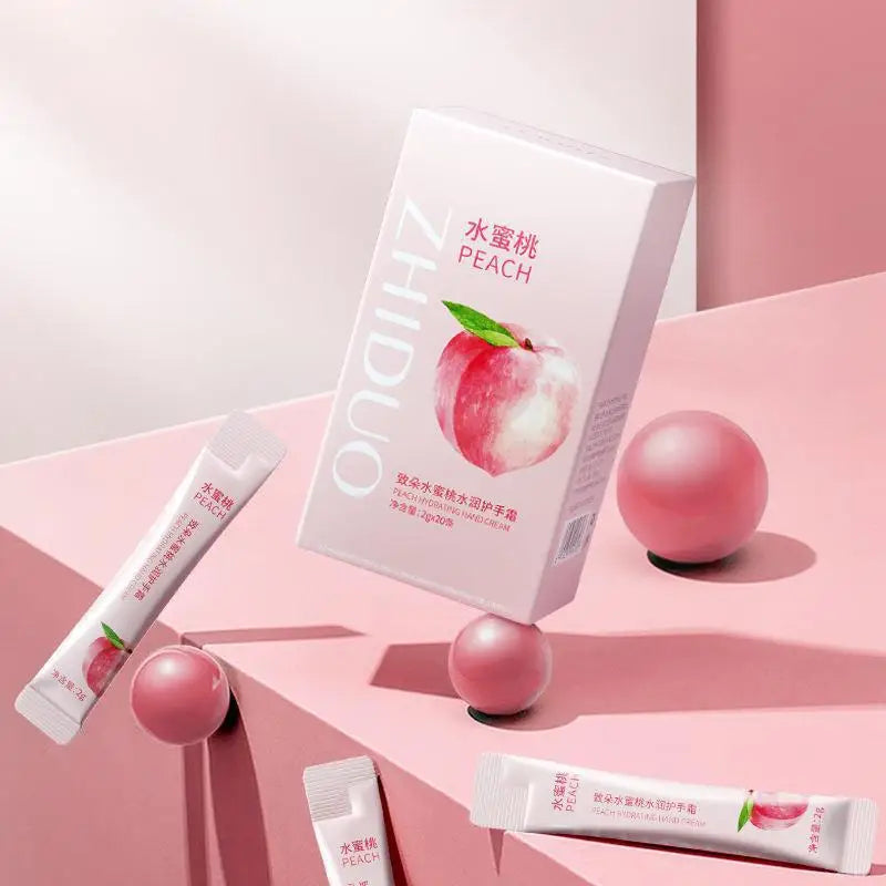Plant-Based Fragrance Peach Moisturizing Cream, Suitable for Dry Hands and Full Body Care, Portable Travel Size, Perfect Gift for Women on Valentine's Day/Mother's Day Vue