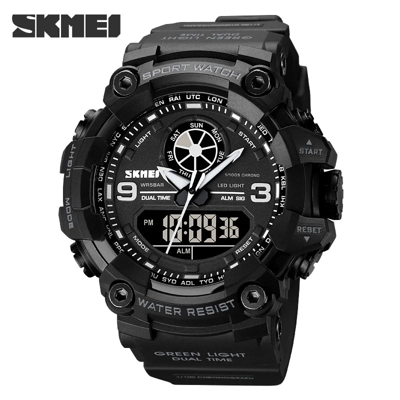 SKMEI 1818 Men's Camouflage LED Military Digital Sports Watch Digital Sports Watch Vue black China Mainland