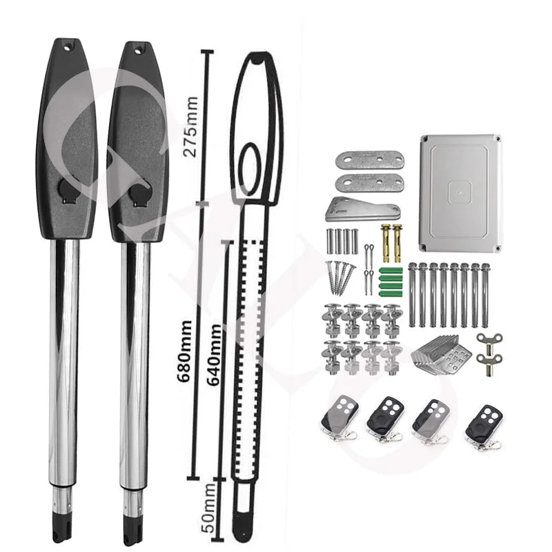 400KG Lengthened Automatic Electric Double Leaf Swing Door Operator Swing Door Actuator Drive Yard Garage Access Control Vue Kit 1