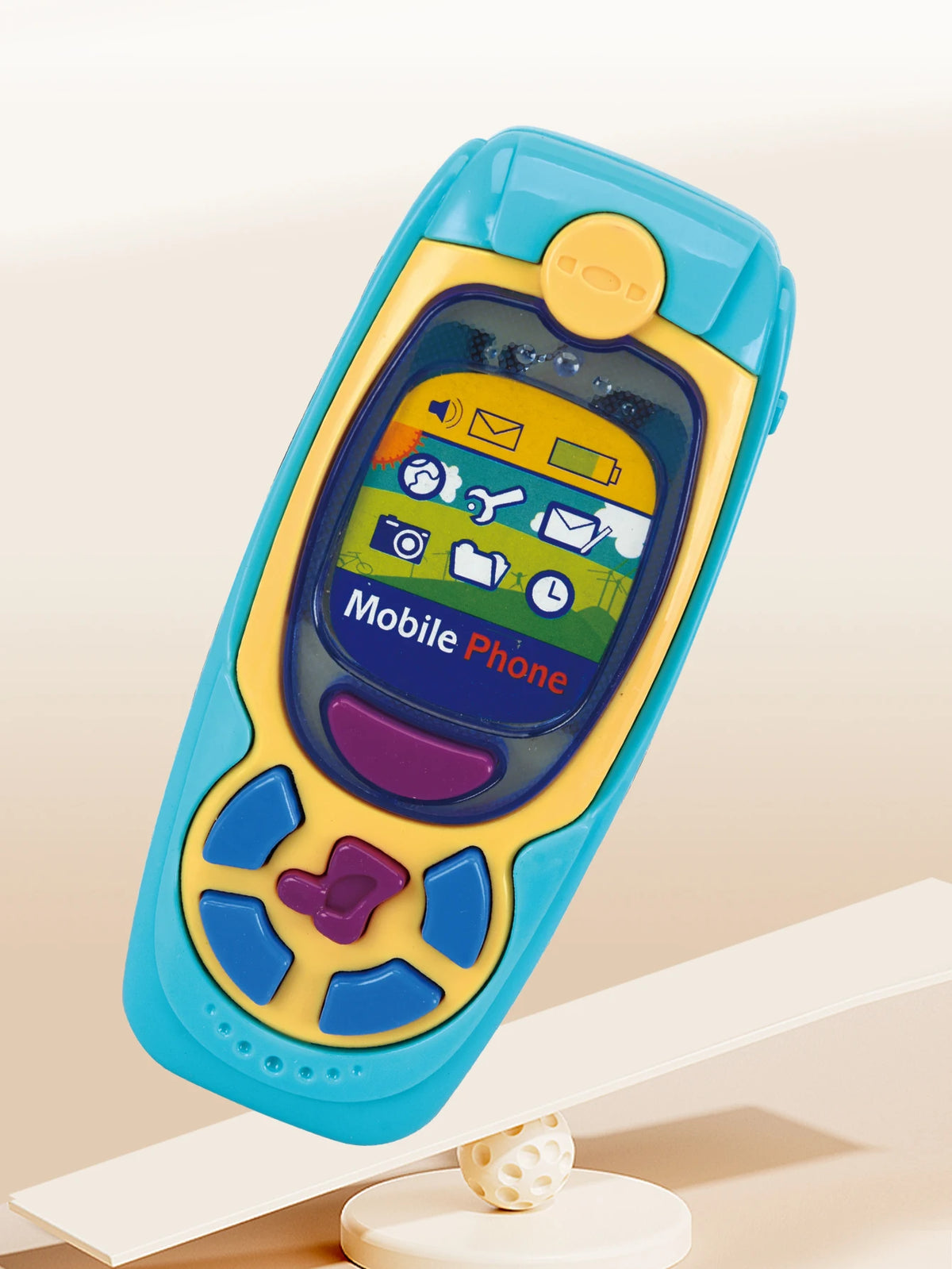 Smartphone Toys, Baby Phone with Music and Light Sound Interact Simulate Making Phone Calls, Gifts for Kids not Include Battery Vue Blue