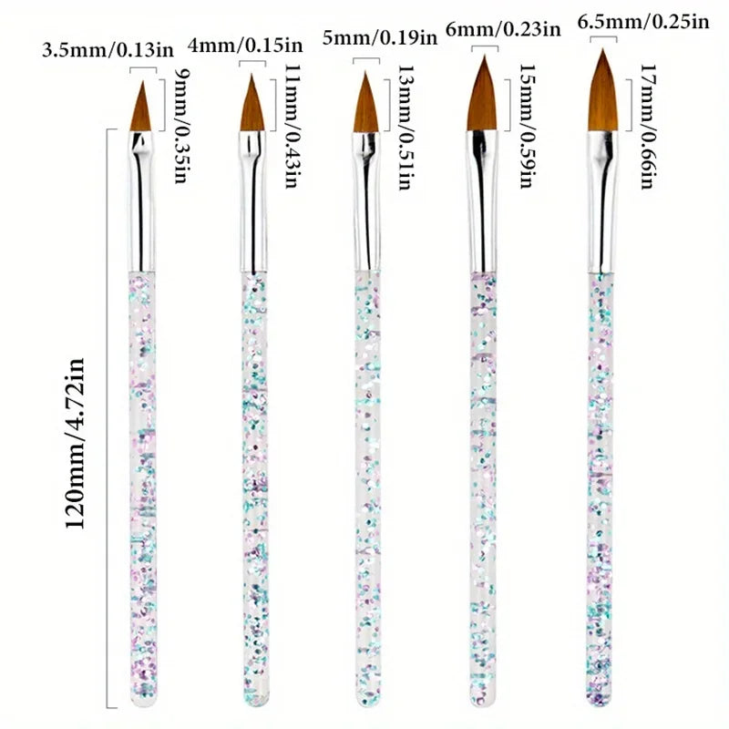 3/8Pcs French Stripe Nail Art Liner Brush Set Tips Line Drawing Pen UV Gel Painting Brushes Manicure Tools Vue
