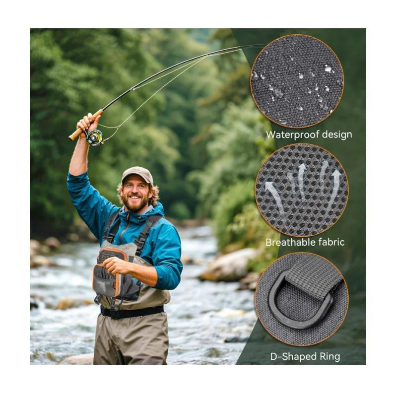 Chest Bag for Fishing Gear Tank Bag for Fishing Gear Storage Outdoor Flying Fishing Bag for Fishing Gear Storage, Chest Bag Vue