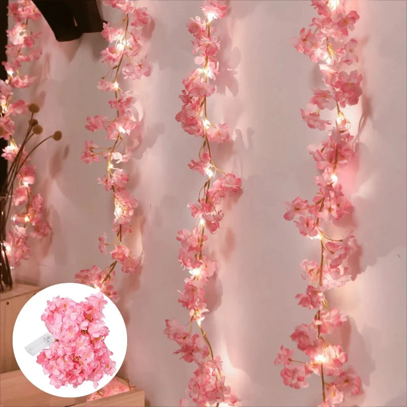 2M 20 Light LED Cherry Blossom Lamp String Suitable for Decorating Bedrooms Gardens Without Battery Vue