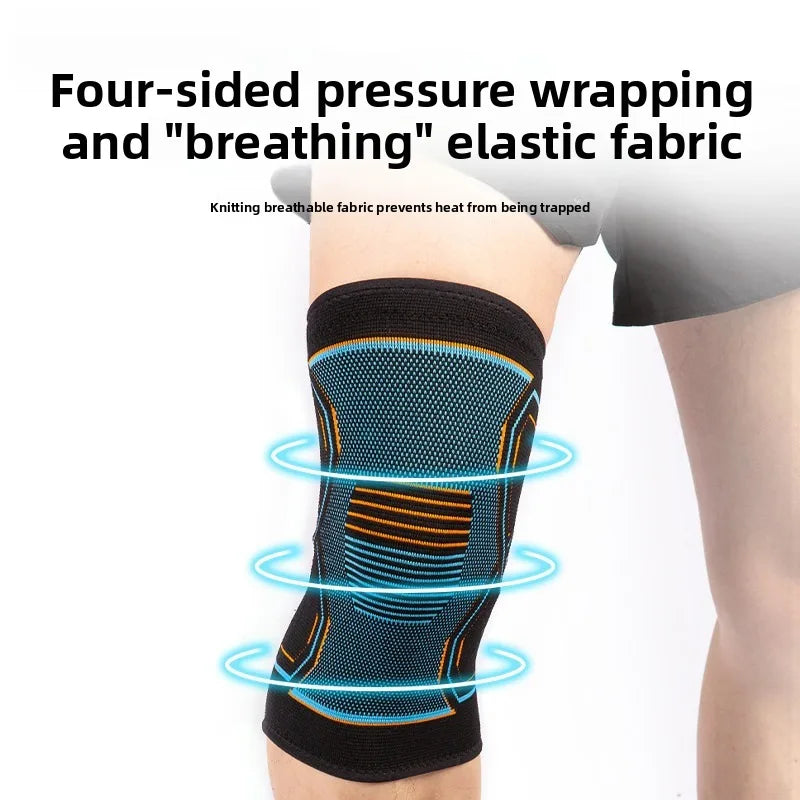 Four-Sided Elastic Knitted Pressurized Knee Pads Wholesale Elastic Protection Knee Sports Protection Vue
