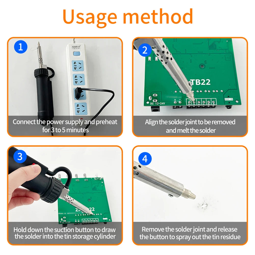 BBT-680 Electric Vacuum Desoldering Pump with 3 Nozzles Desoldering Pump Vue