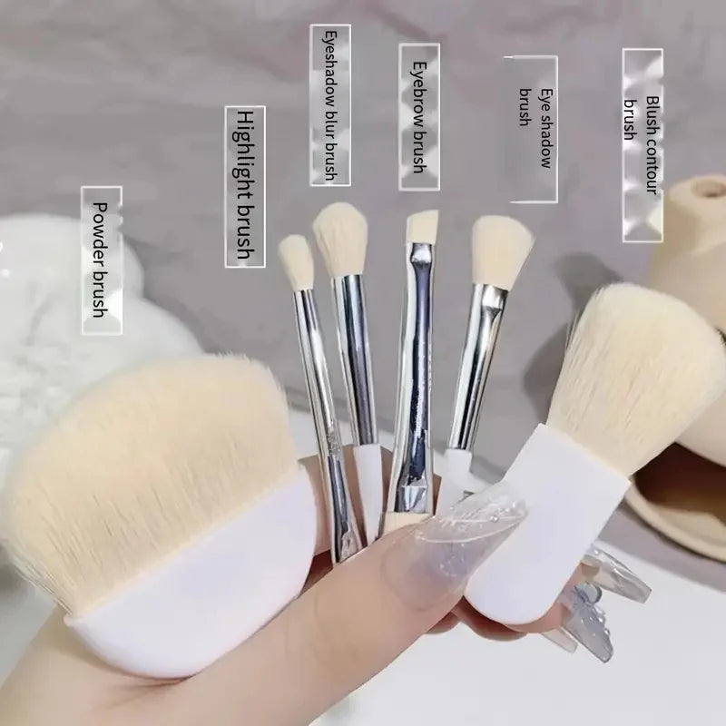6Pcs Mini Travel Makeup Brushes Set Soft Hair Concealer Brush Beauty Foundation Eye Shadow Brushes Cosmetic Brush Tools With Box Vue