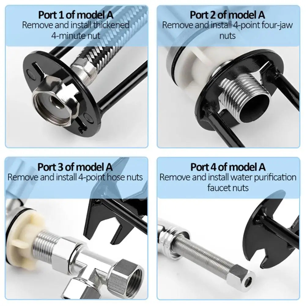 Multi Function Sink Wrench Basin Faucet Installation Tool Plumbing Hose Socket Pipe Pliers for Disassembly Repair Hardware Tool Vue