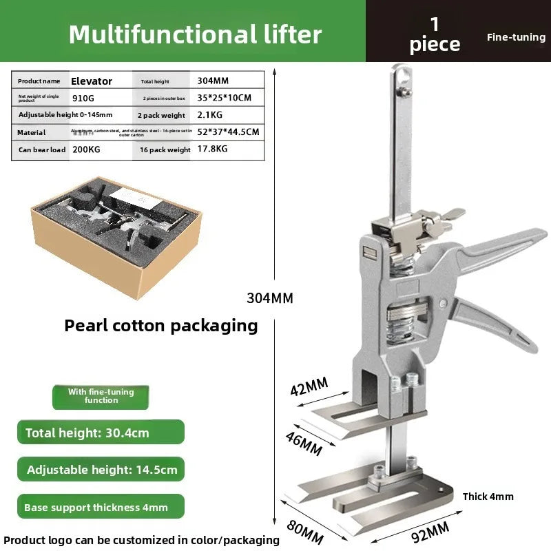 Aluminum alloy slow descent, top height regulator, energy-saving arm, jack,cabinet, door and window installation, lifter Vue