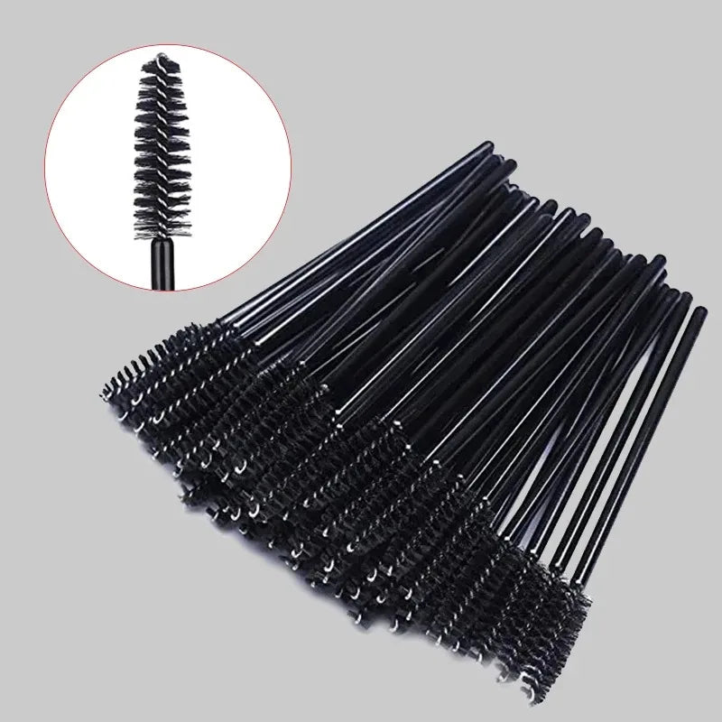 50/1000pcs Disposable Eyelash Brushes Eyelashes Extension Tools Eyebrow Brush Mascara Wands Applicator Spoolers Makeup Tools Vue