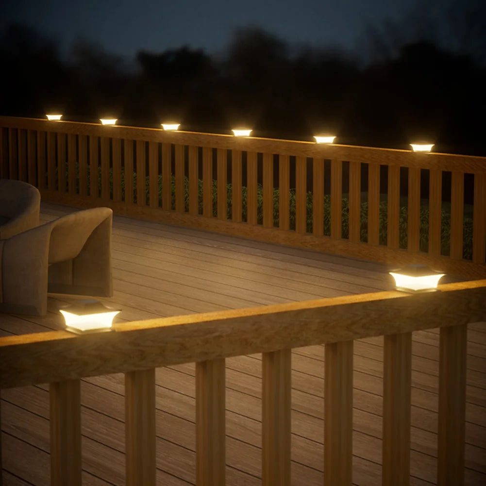 Solar Post Cap Light – Waterproof Outdoor LED Garden Lamp Solar Post Cap Light Vue