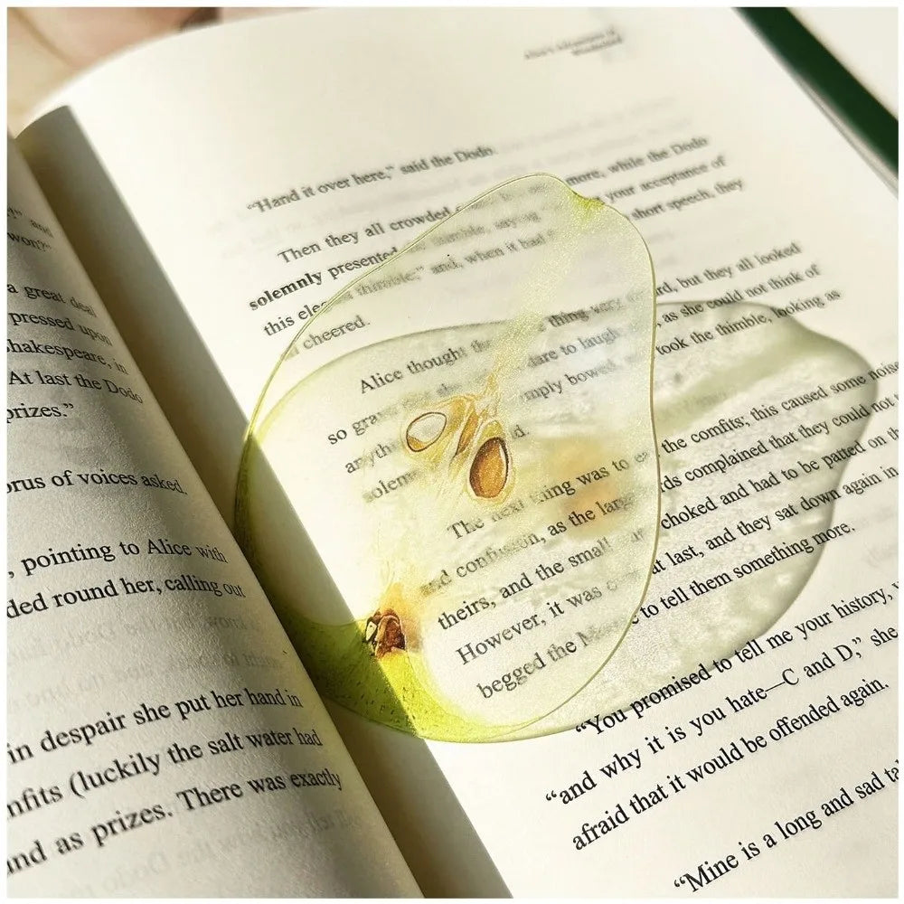 NEW Delicate Apple Bookmark Transparent Unique Grape Tomato Bookmarks Premium Feeling Reading Mark Reading Accessory Vue
